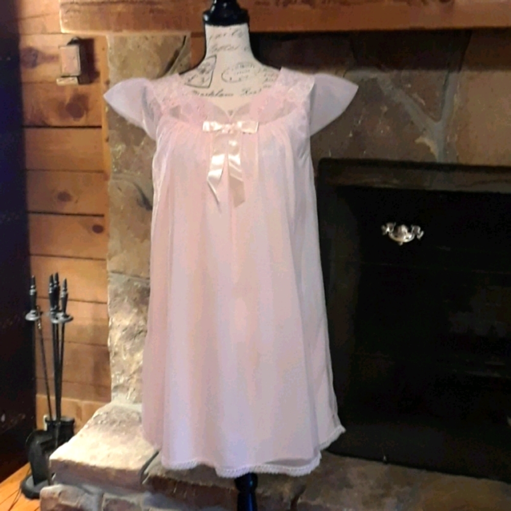 Vintage pink fluffy gown